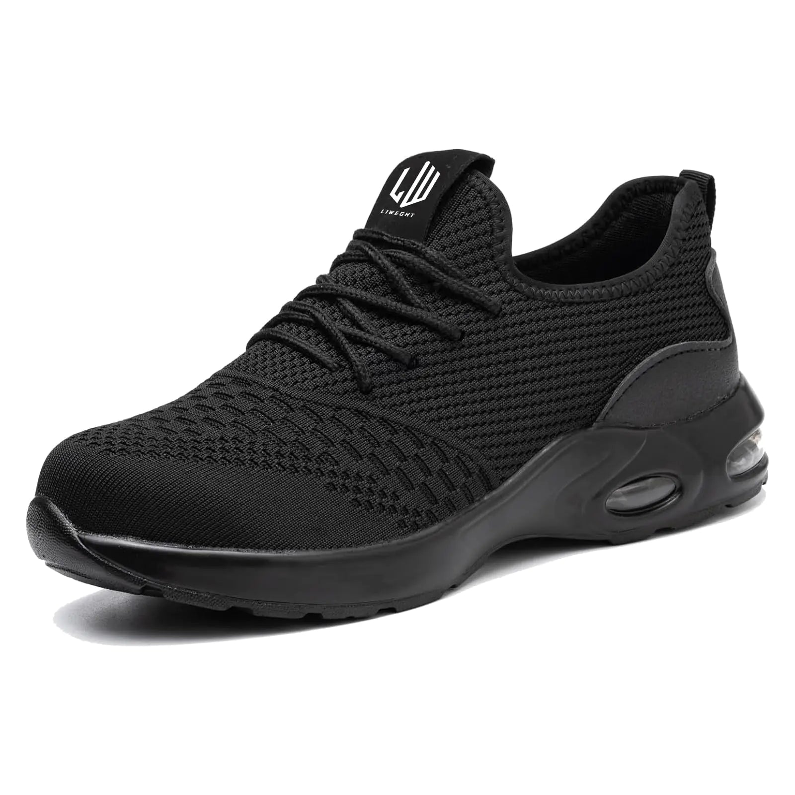 LIWEGHT Steel Toe Shoes for Women Lightweight Safety Shoes Women Comfortable Composite Steel Toe Sneakers Indestructible Shoes(Black 44)