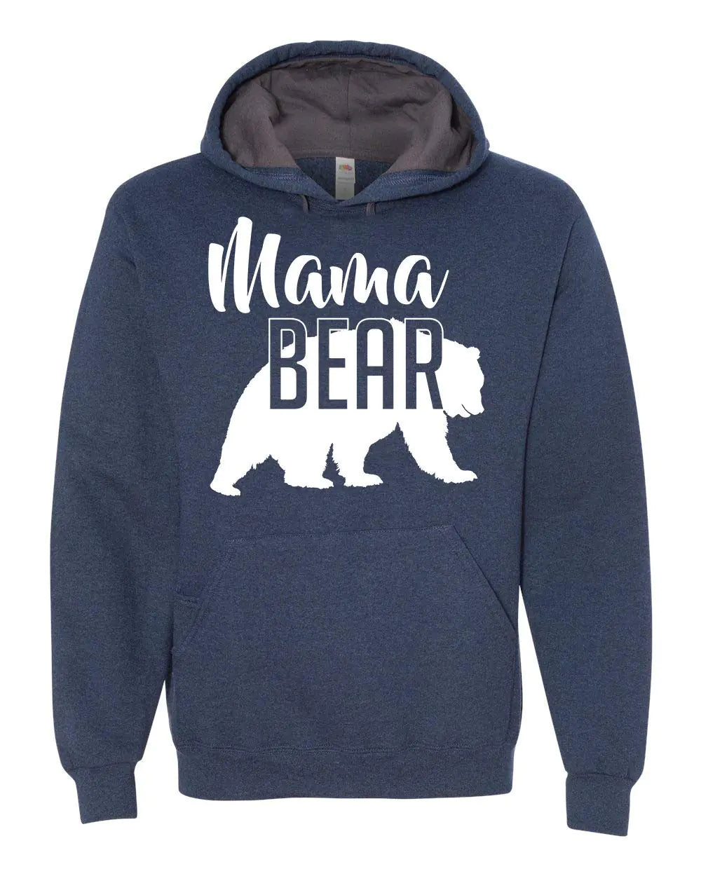 Mama Bear Hoodie Mom Women Soft Hoodie Adult Unisex Mens Womens Indigo Heather XX-Large