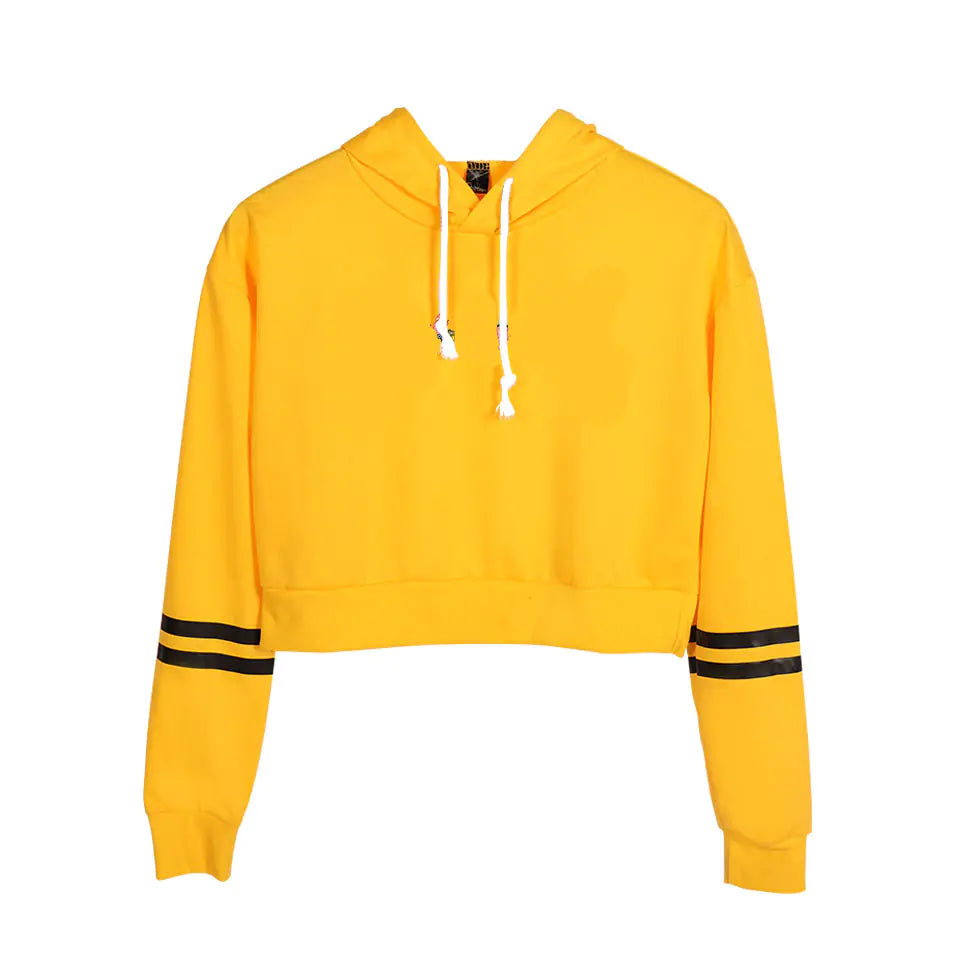 Customizable Long Sleeve Crop Hoodie for Women