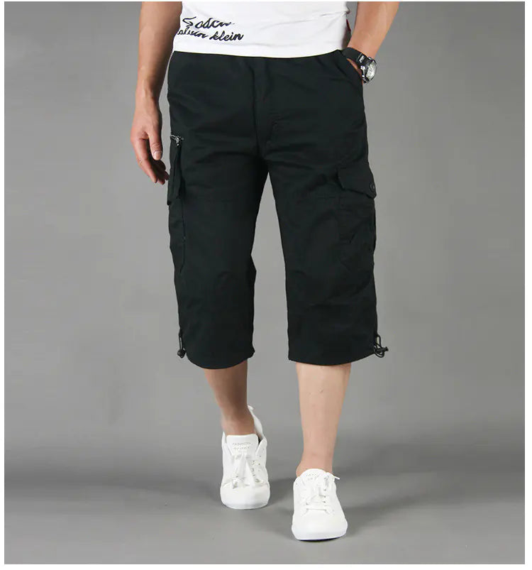 Loose Fit Multi Pocket Casual Shorts for Men