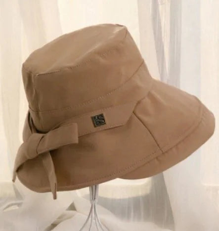 Foldable Cotton and Linen Solid Color Women's Hat