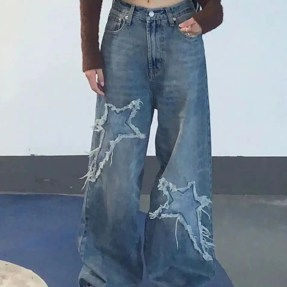 High Street Oversized Loose Fitting Women's Jeans