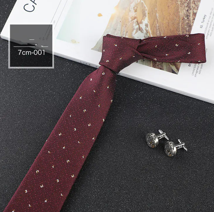 Casual Professional Striped Polyester Tie