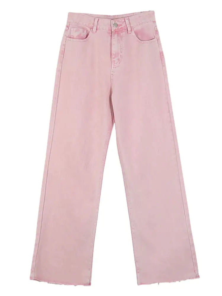 High Waist Wide Leg Loose Straight-Leg Women's Jeans