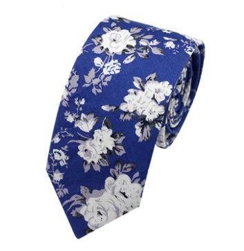 Xinclubna Korean Style Cotton Tie, 6cm Casual Print Tie