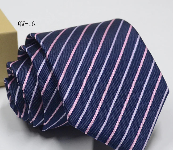 Men's Business Dress Tie - Polyester Striped Tie