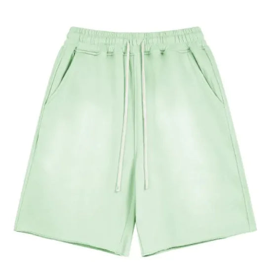 Men's Vintage Washed Denim Shorts and Tops