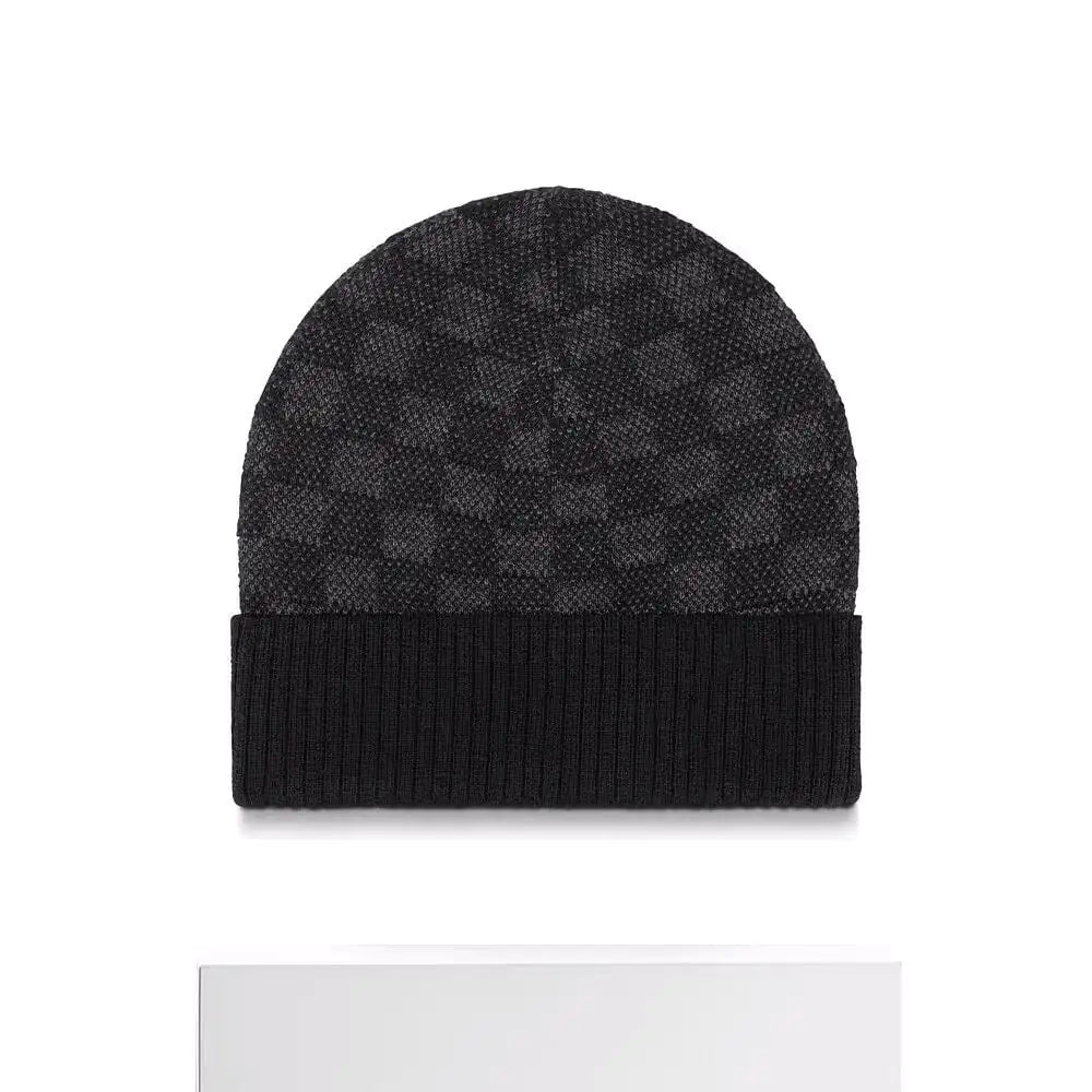 Plaid Knit Women's Chessboard Hat