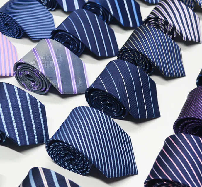 Men's Business Dress Tie - Polyester Striped Tie