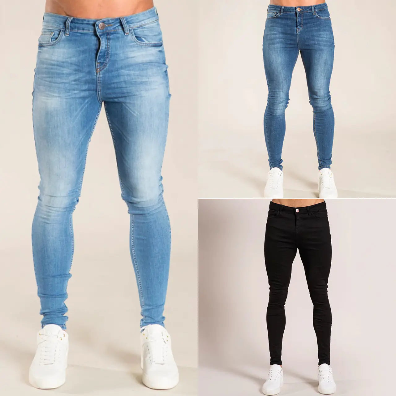 Men's Jeans and Trousers Without Holes
