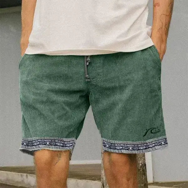 Retro Casual Shorts for Men in Fashionable Style
