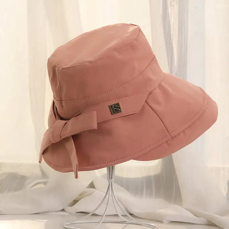 Foldable Cotton and Linen Solid Color Women's Hat