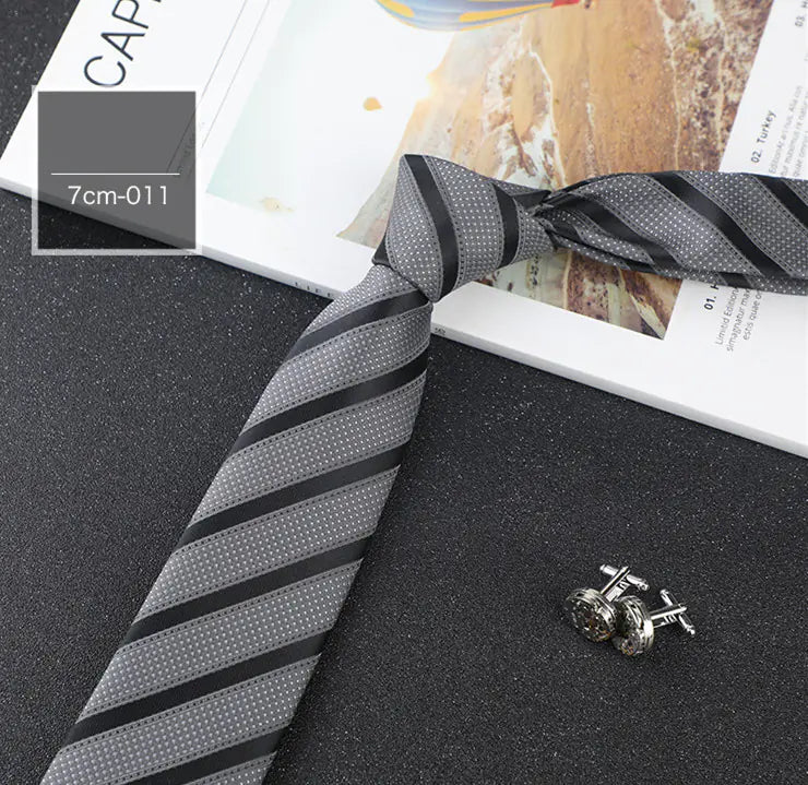 Casual Professional Striped Polyester Tie