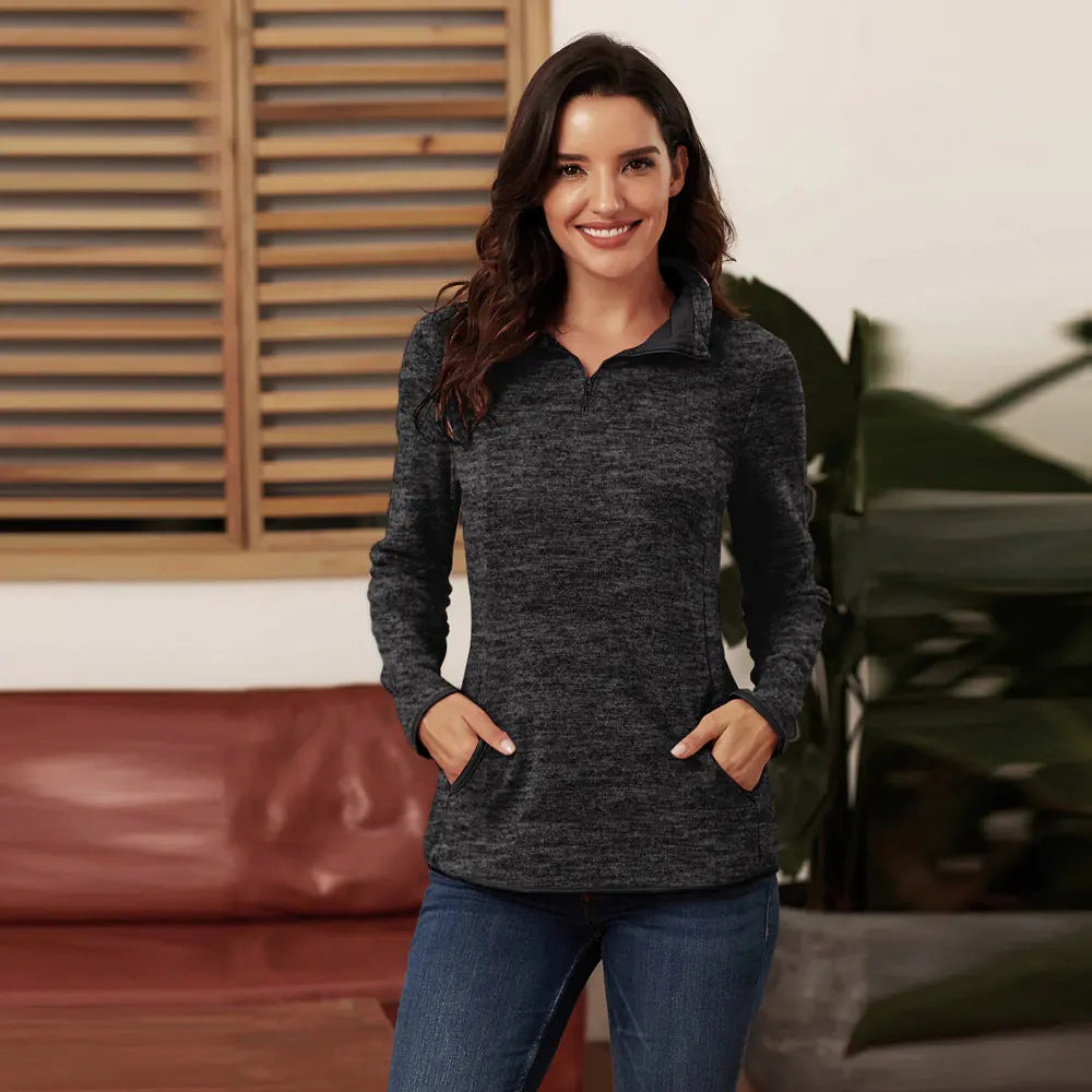 Zip Lapel Sweatshirt