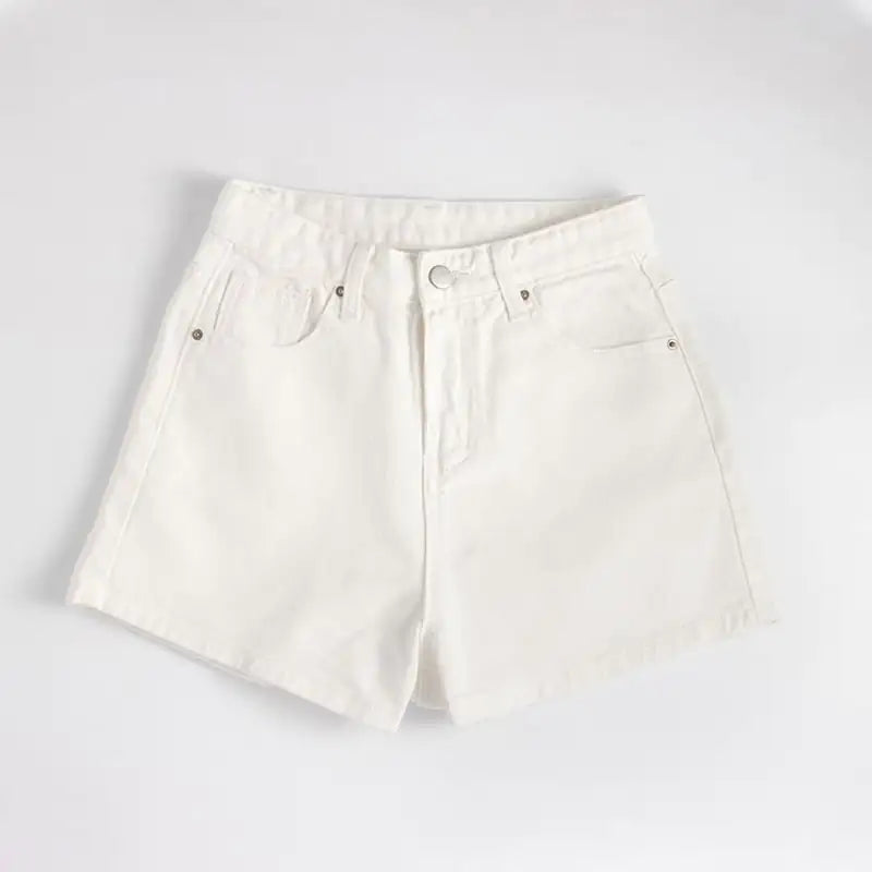 High Waist Women's Thin Denim Shorts