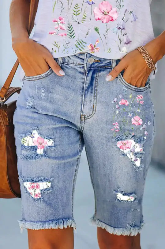 New Style Women's Distressed Denim Shorts