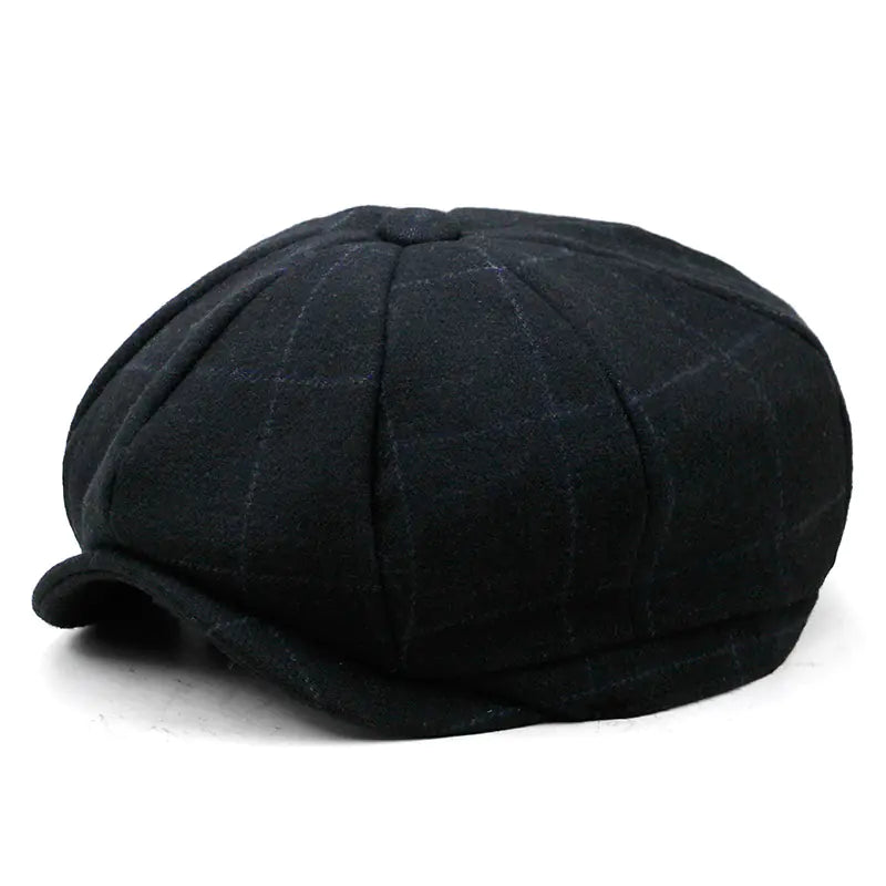 Men's Winter Painter Beret - Warm Octagonal Hat