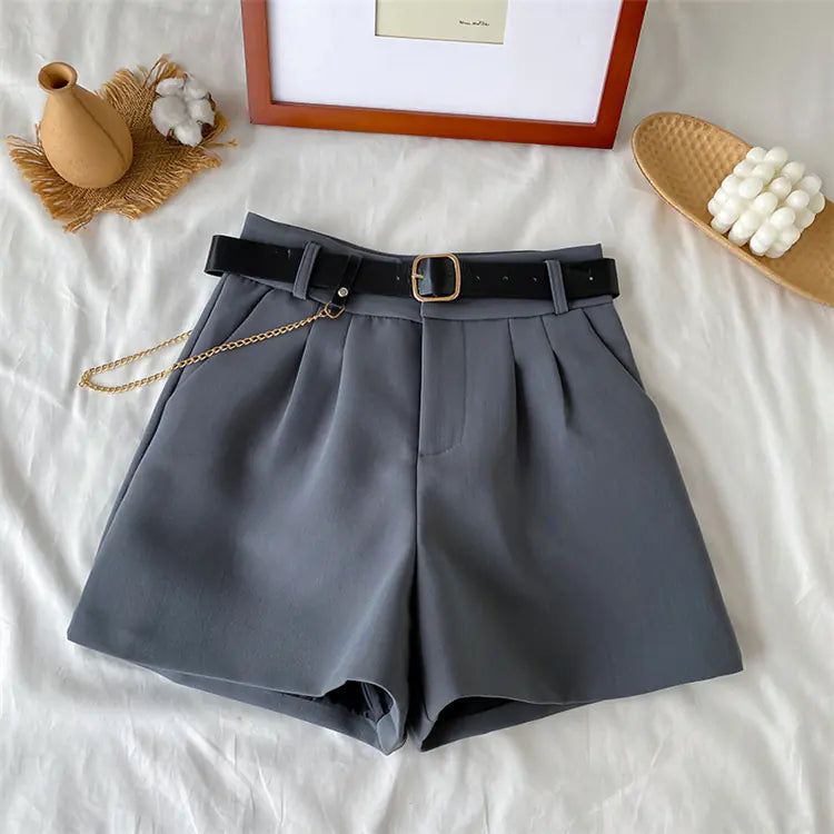 A-line Wide Leg Casual Women's Shorts Pants