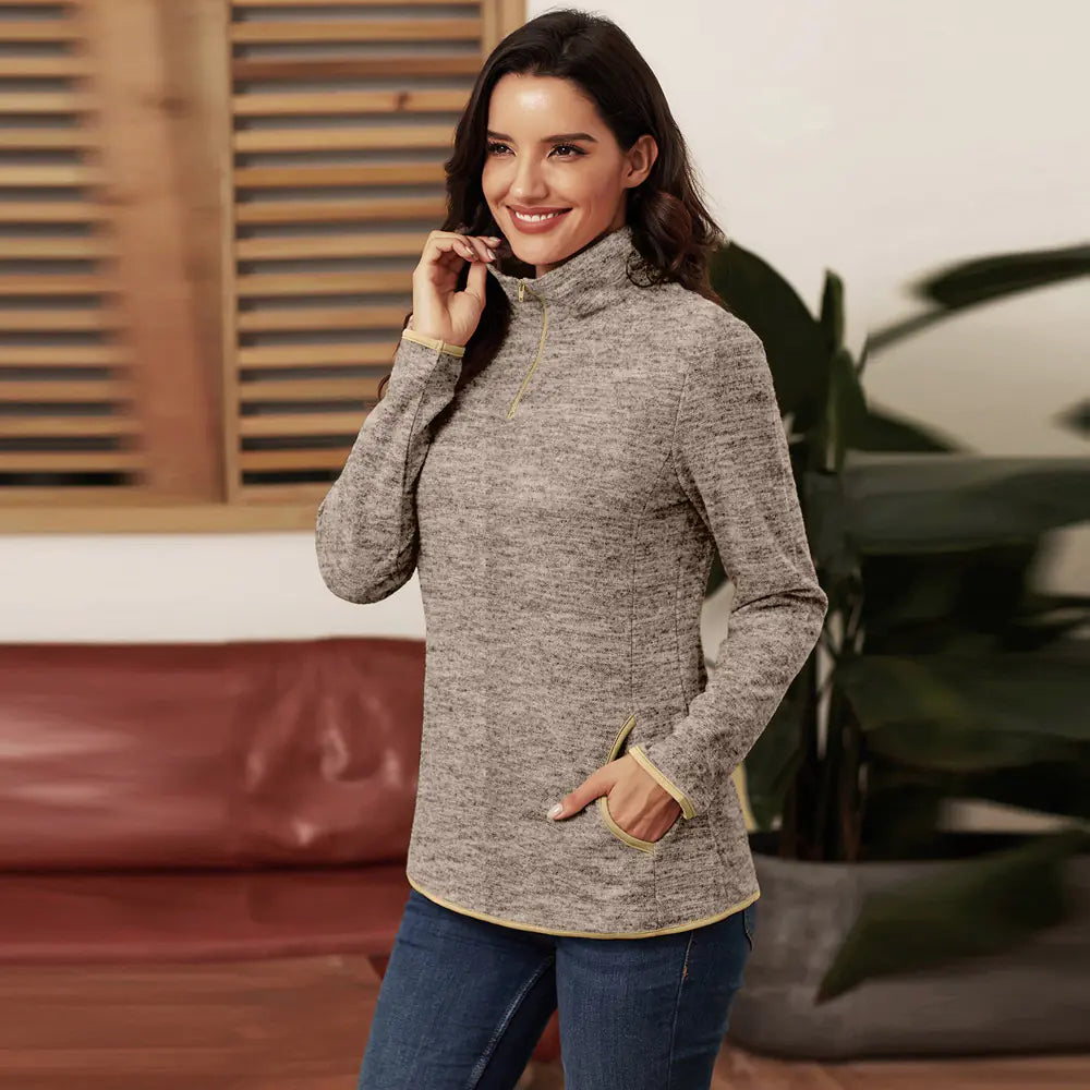 Zip Lapel Sweatshirt