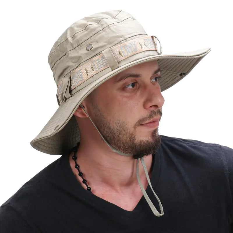 Men's Summer UV Protection Bucket Hat for Fishing & Hiking