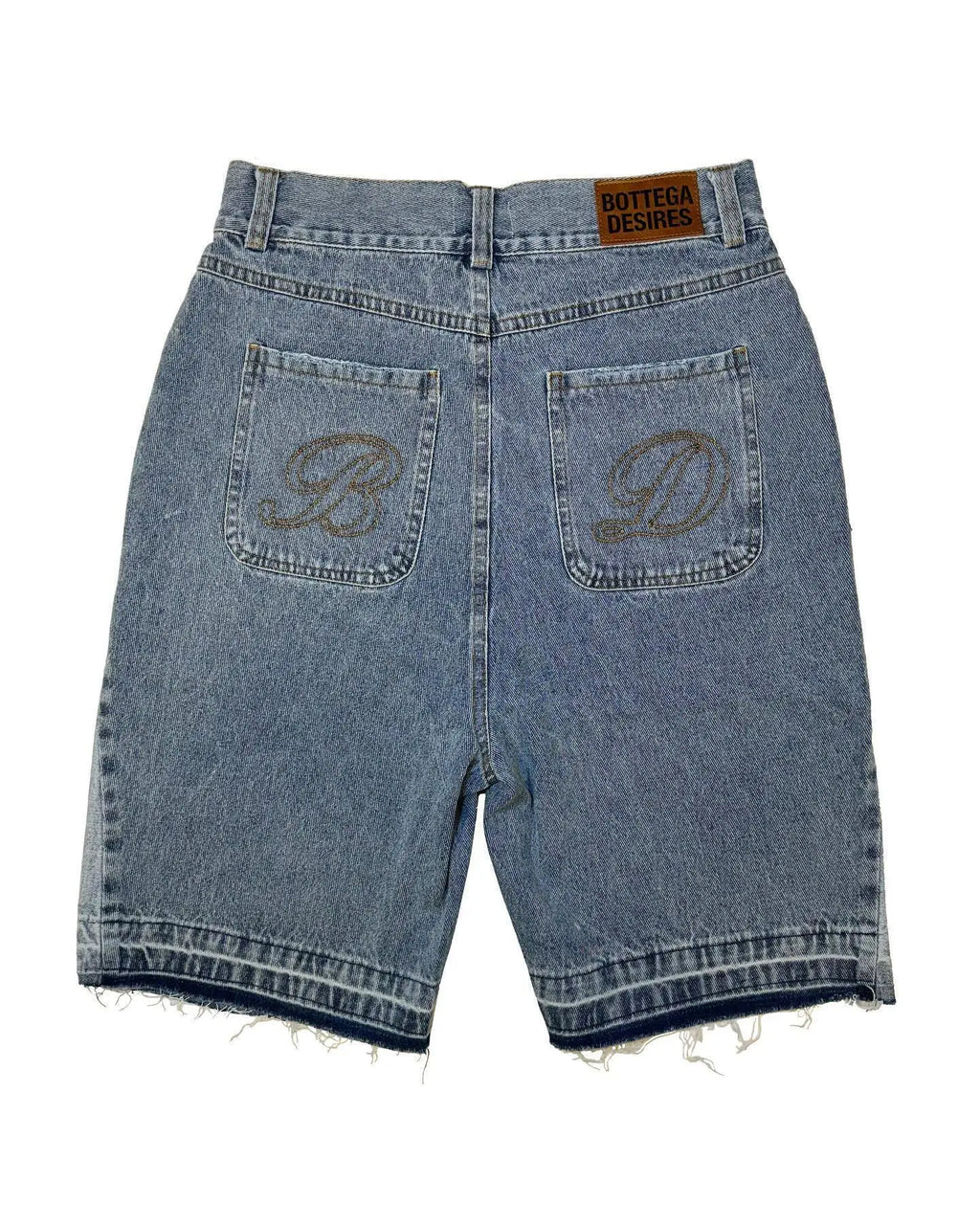 Men's Retro Alphabet Print Loose Denim Shorts