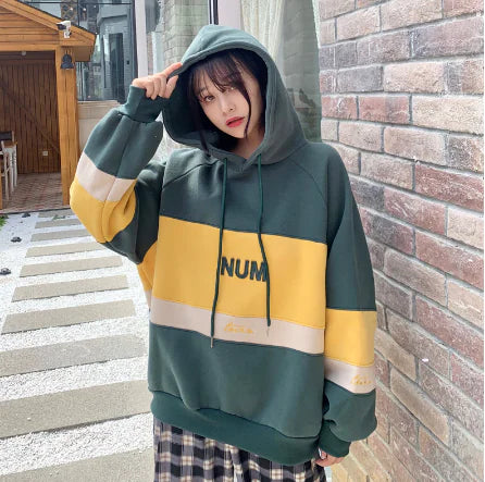 Winter Hoodie for Women with Embroidered Letters