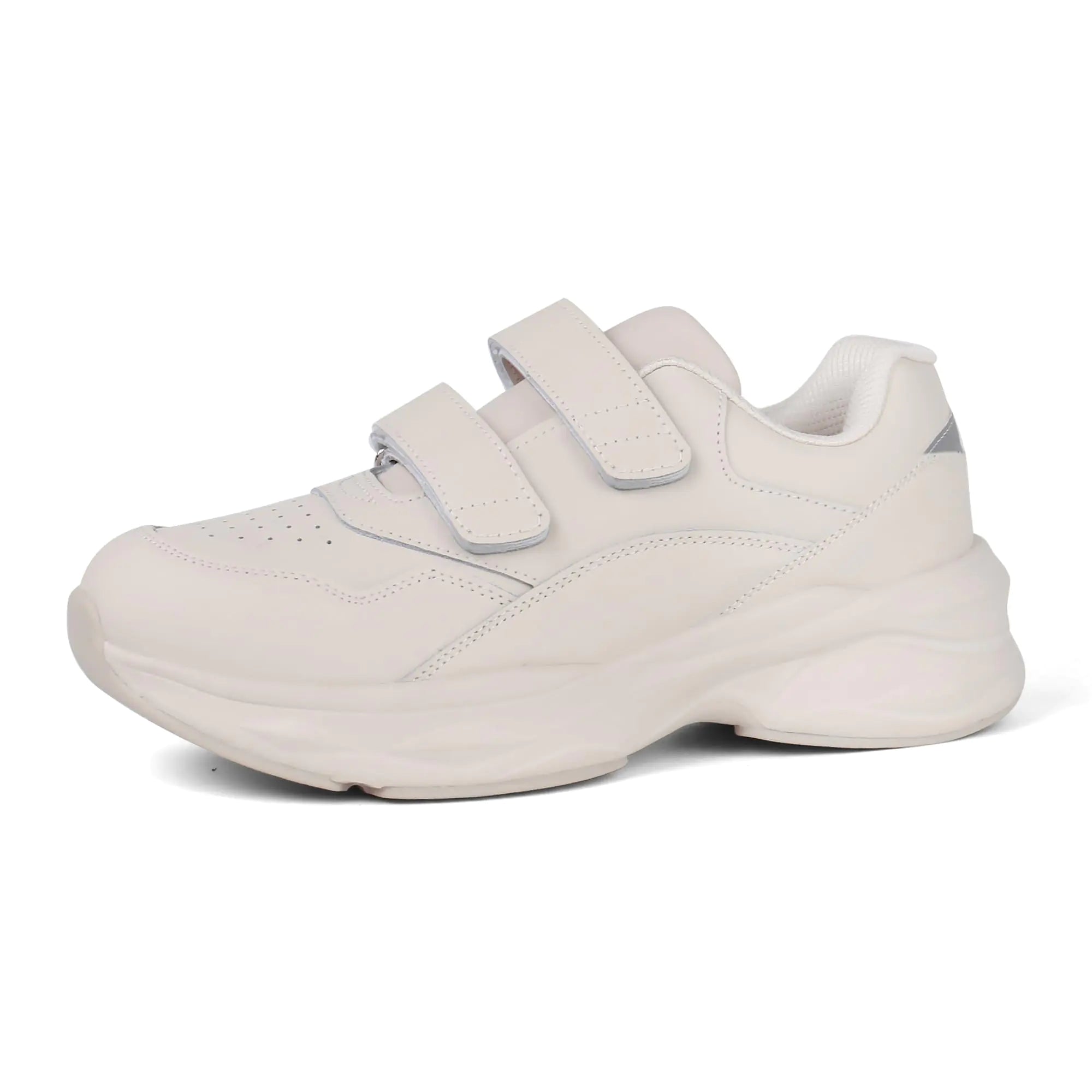 ORTOREX Women Diabetic Leather Shoes Orthopedic Walking Shoes Wide Toe Box Shoes (10Ivory)
