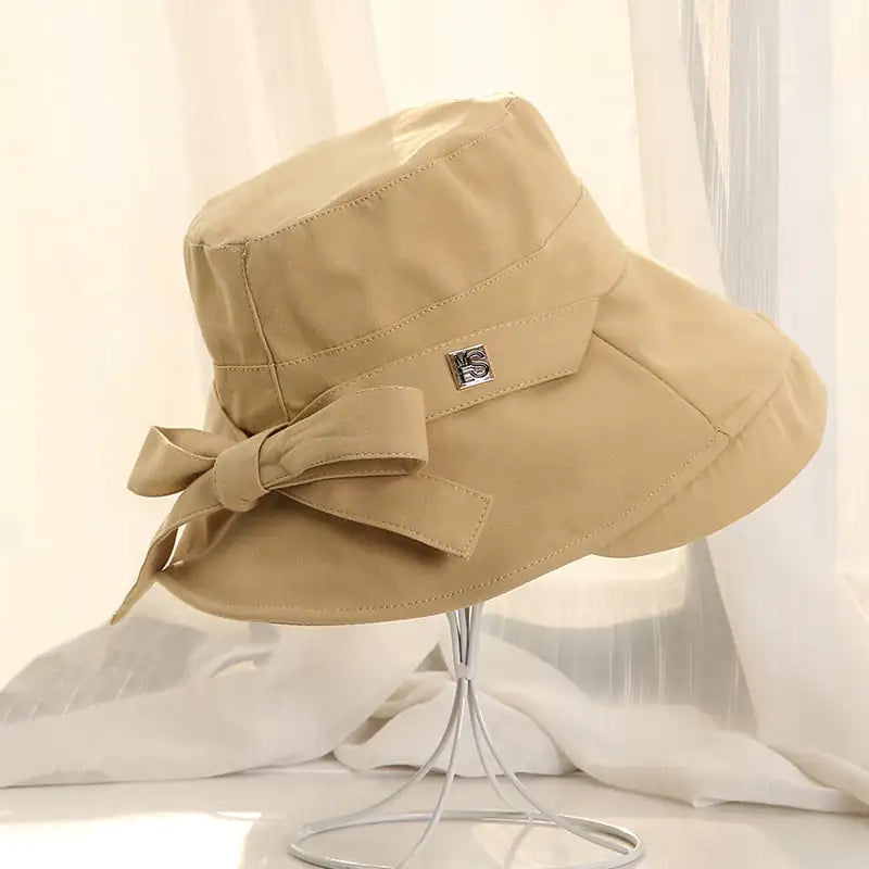Foldable Cotton and Linen Solid Color Women's Hat