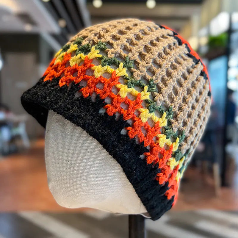 Handmade Women's Knitted Wool Earflap Cap