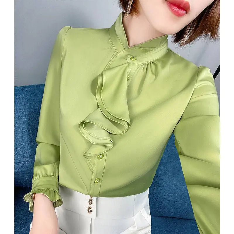 New Fashion Satin Shirt for Women