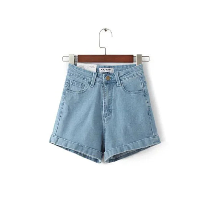 Women's High-Waisted Denim Shorts