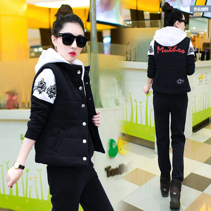 Fleece Lined Sports Hoodie for Pregnant Women