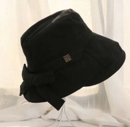 Foldable Cotton and Linen Solid Color Women's Hat