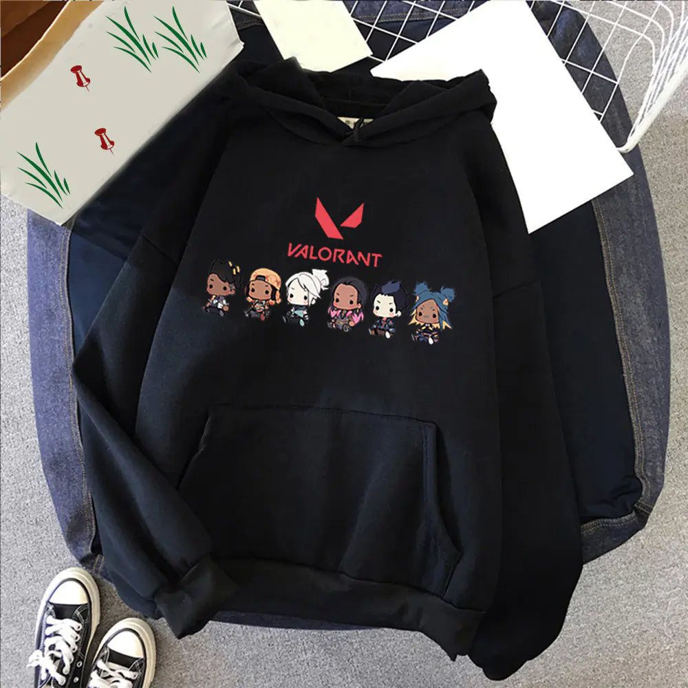 Cartoon Printed Hoodie for Men and Women