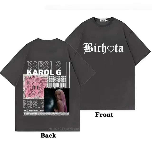 Karol G Black Short Sleeve Shirt for Men and Women