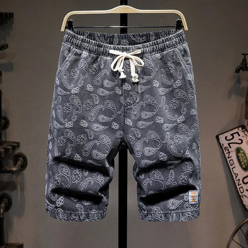 Men's Loose Fit Large Denim Shorts for Summer