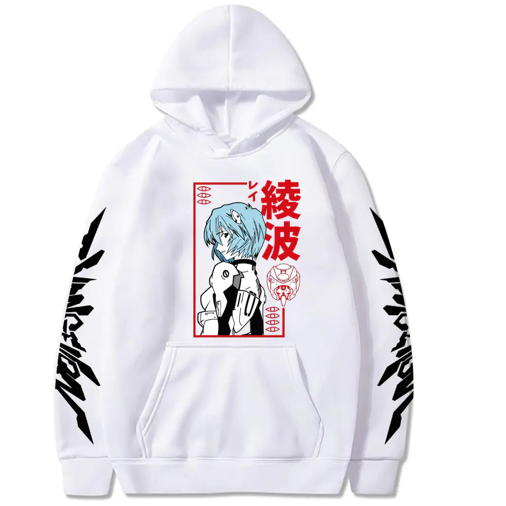 Evangelion Printed Loose Fit Hoodie for Men