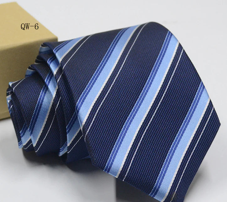 Men's Business Dress Tie - Polyester Striped Tie