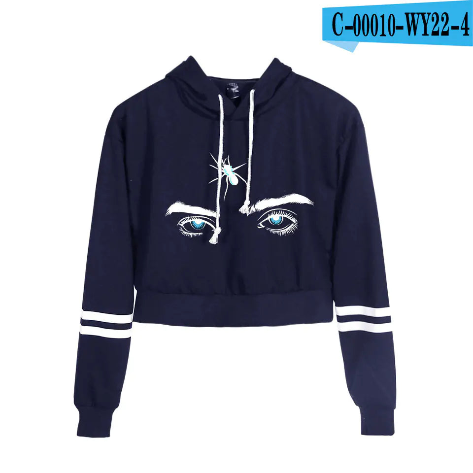 Singer Hoodie Crop Top Series for Women