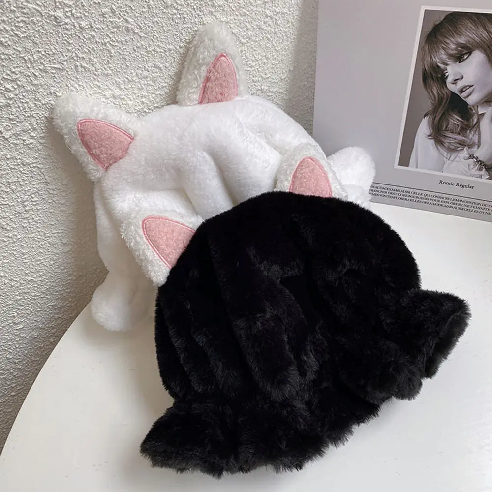 Cute Women's Hat with Ears for Warmth and Style