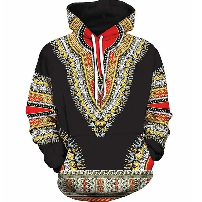 African Folk 3D Printed Hoodie for Men and Women