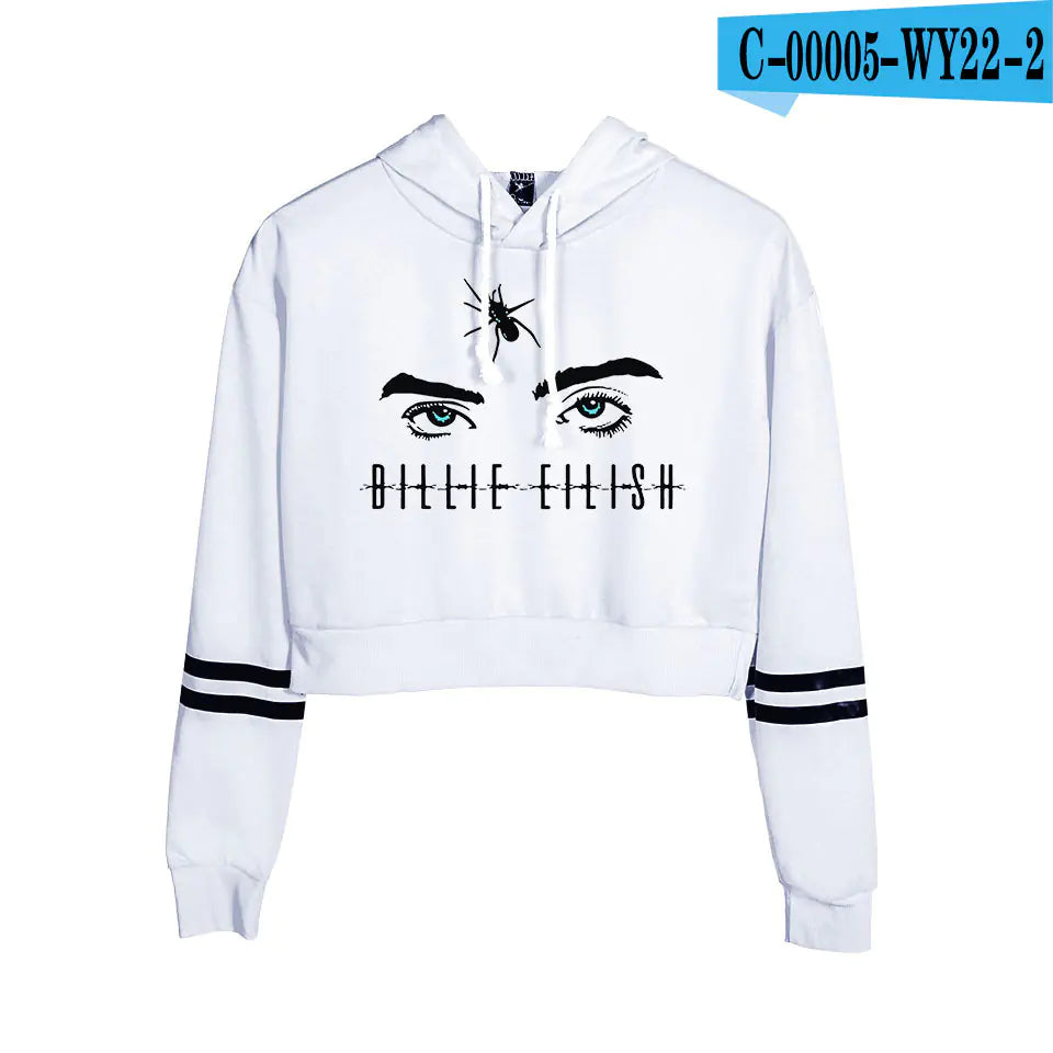 Singer Hoodie Crop Top Series for Women