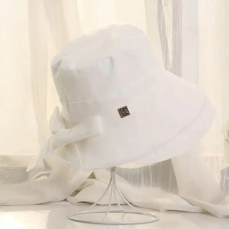 Foldable Cotton and Linen Solid Color Women's Hat