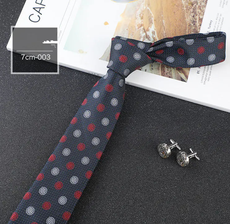Casual Professional Striped Polyester Tie