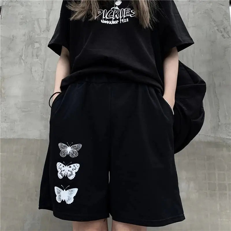 Butterfly Print Women's Sports Shorts