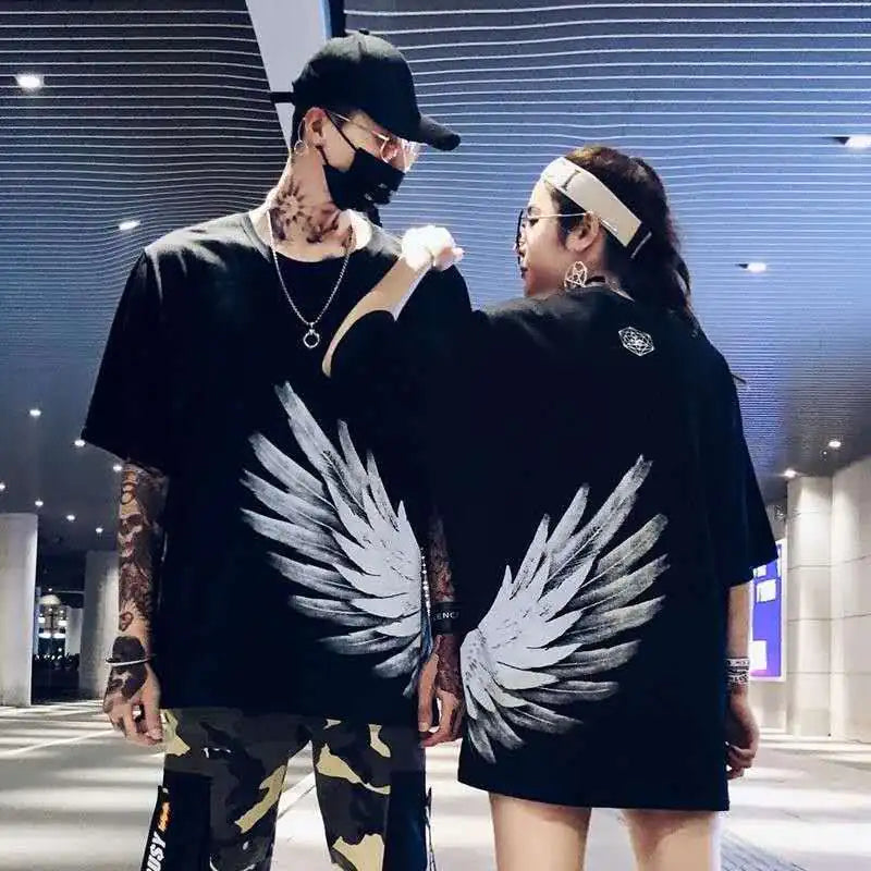 Angel Wing T-Shirt for Men and Women, Casual Short Sleeve