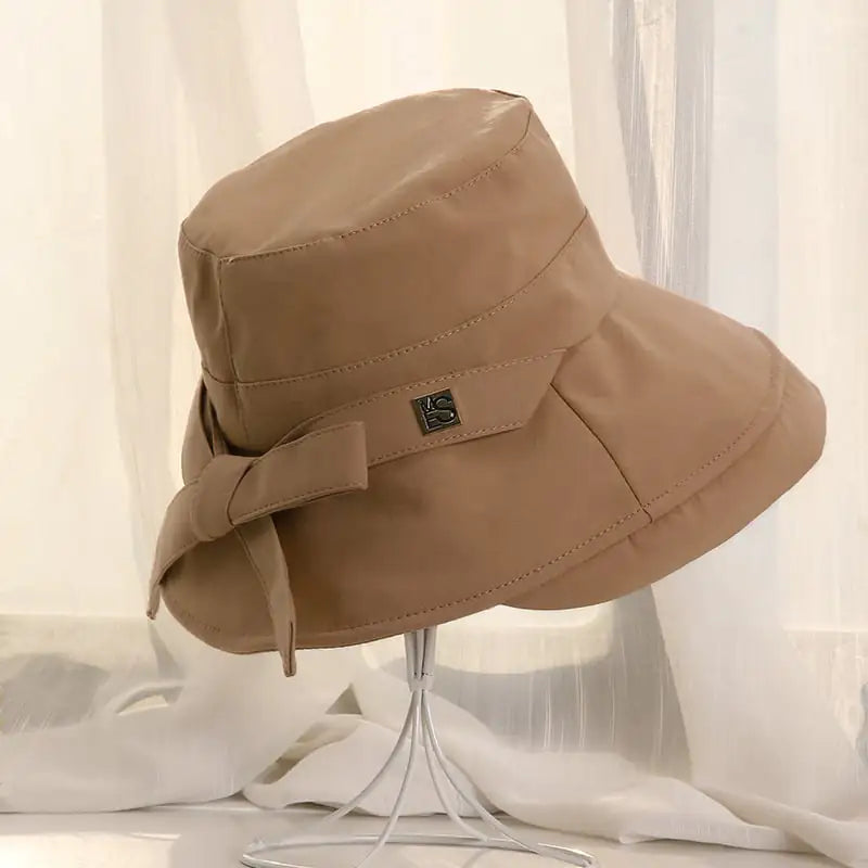 Foldable Cotton and Linen Solid Color Women's Hat