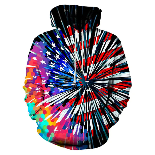 3D Snowflake Hoodie Pullover for Men and Women