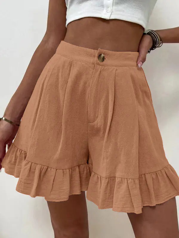 High Waist Women's Shorts - European and American Style