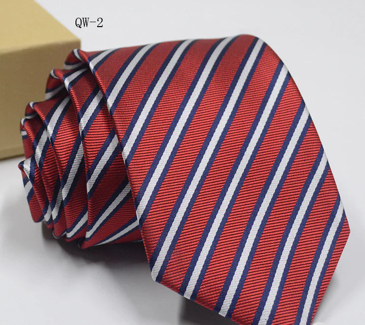 Men's Business Dress Tie - Polyester Striped Tie